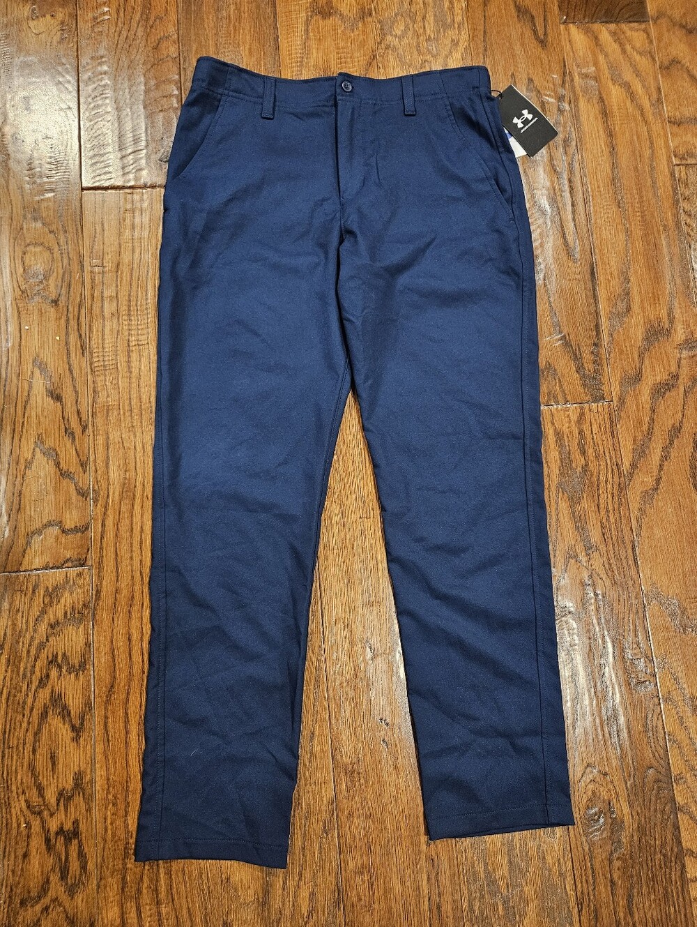 NWT Under Armour Boy's Navy Chino-Style Golf Performance Pants - Size YL